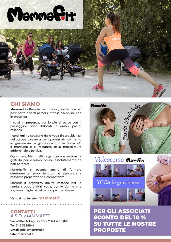 locandina con descrizione mammafit