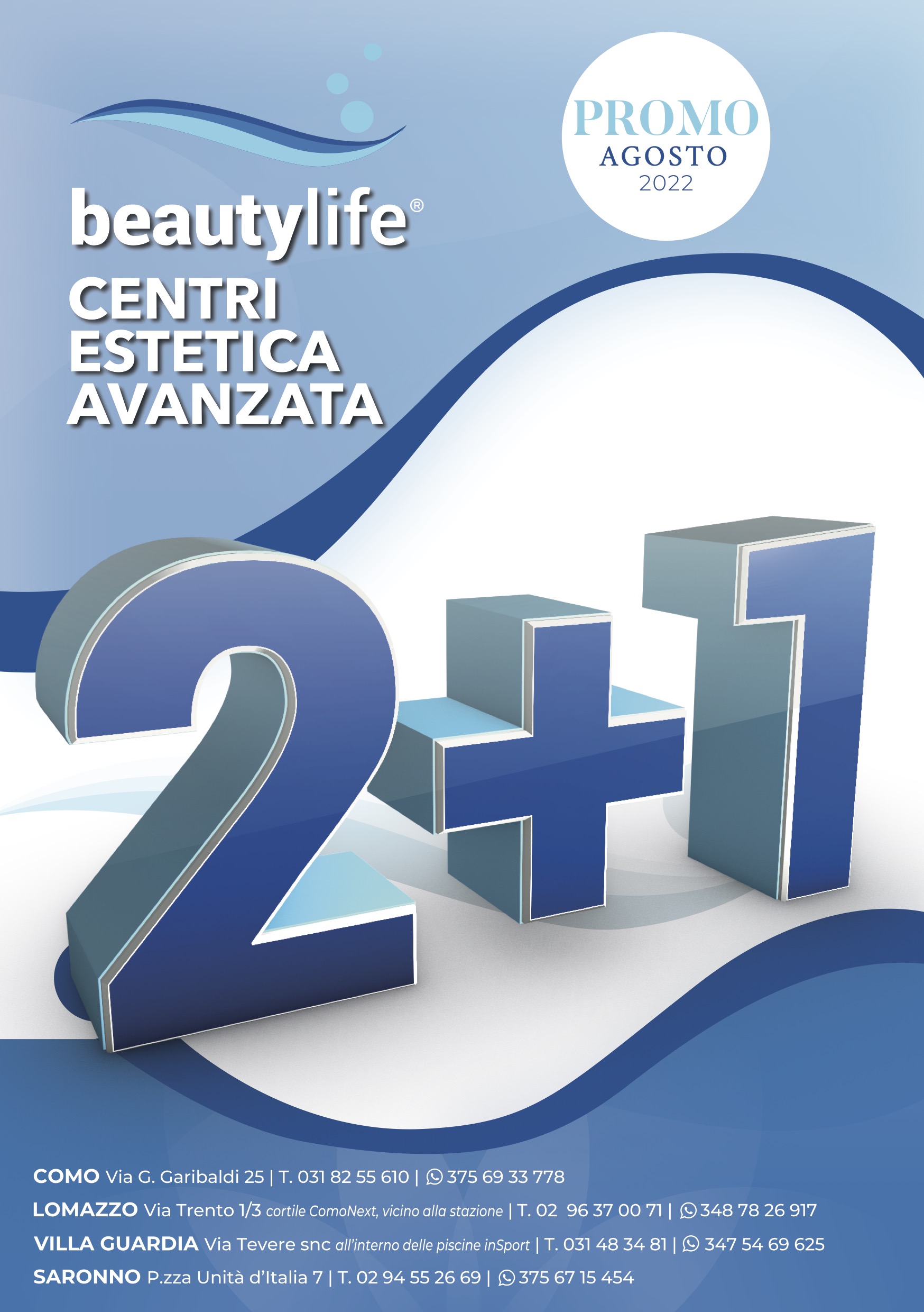 promo 2+1 sedi