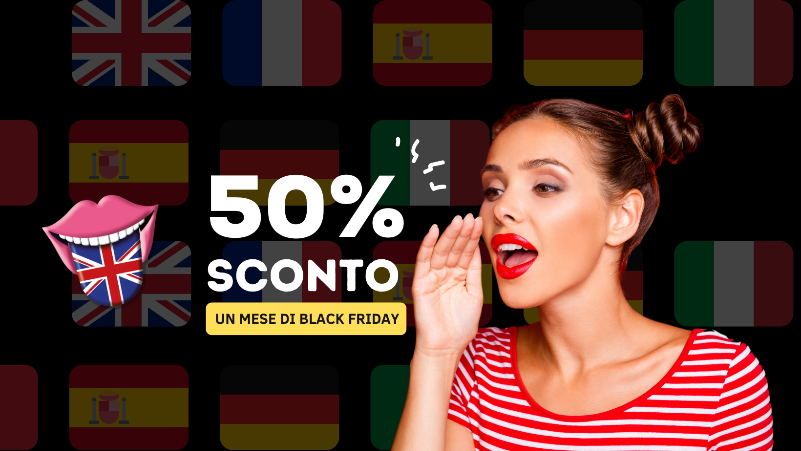 50% sconto un mese di black friday