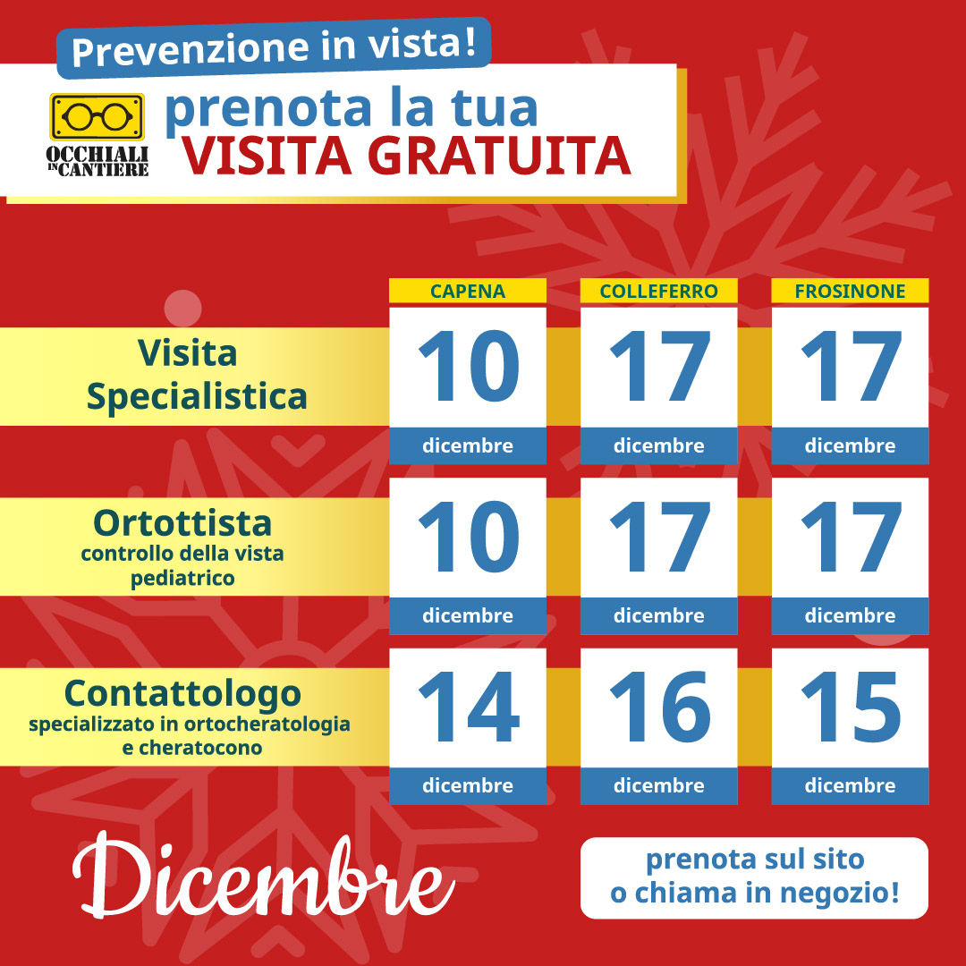 Locandina con date appuntamenti