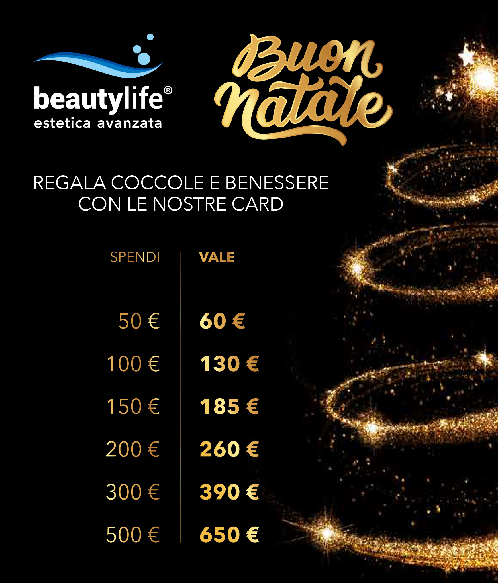 Locandina Beauty Life Card Natale