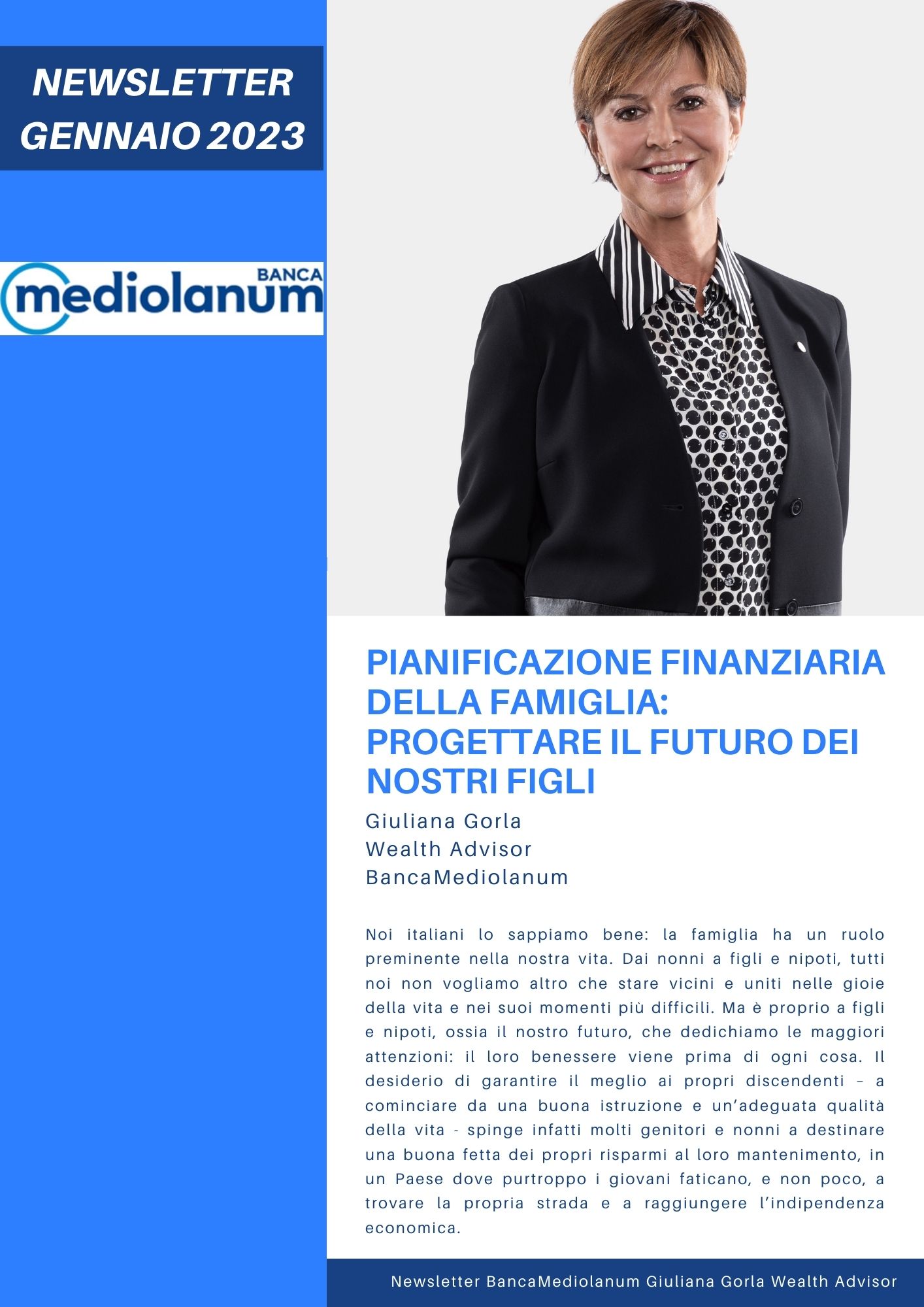 locandina pianififcazione finanziaria della famiglia