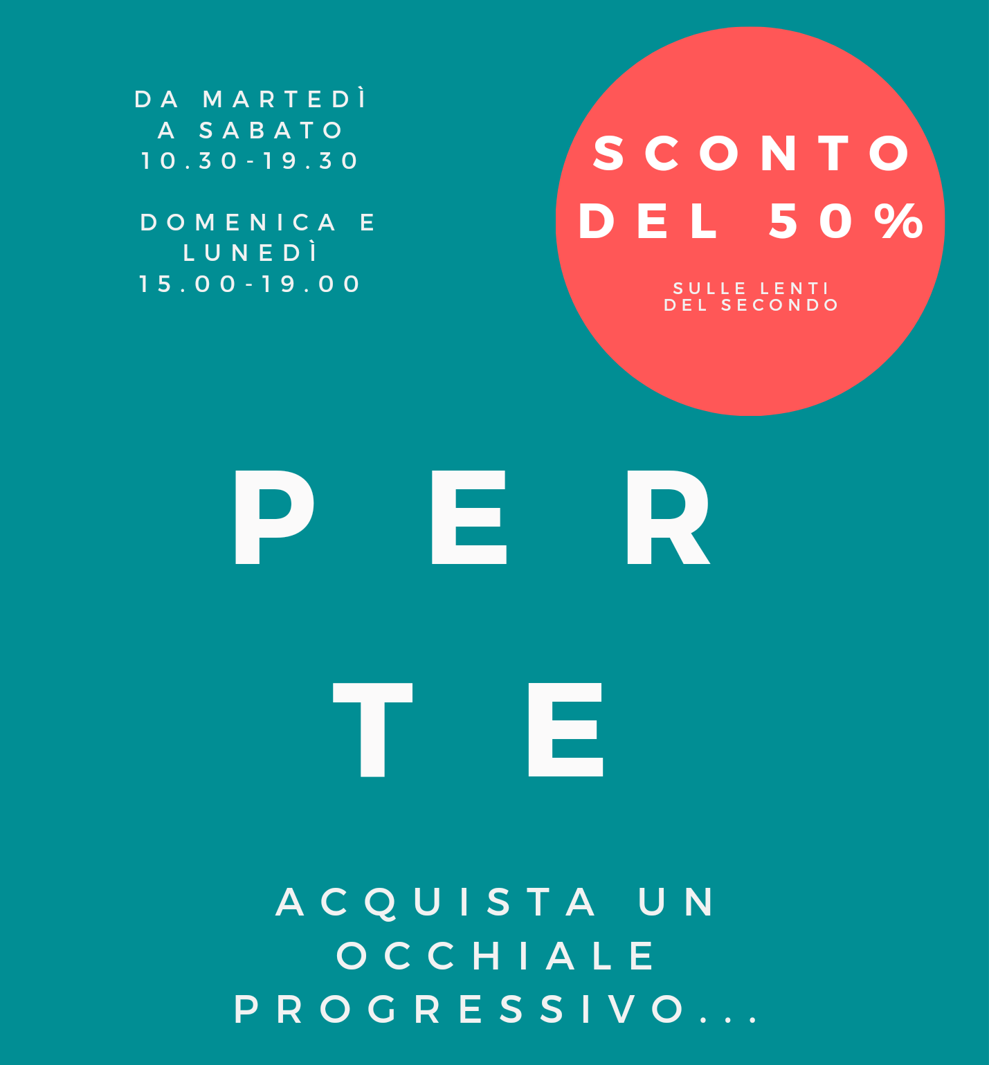 Locandina Sconto Lenti Progressive