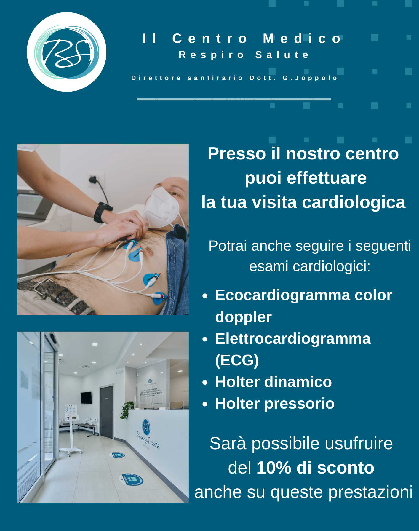 locandina con sconto del 10% sulle ecografie