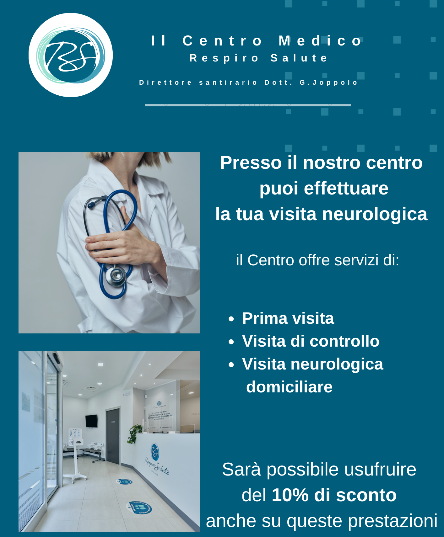 locandina con sconto del 10% sulle ecografie