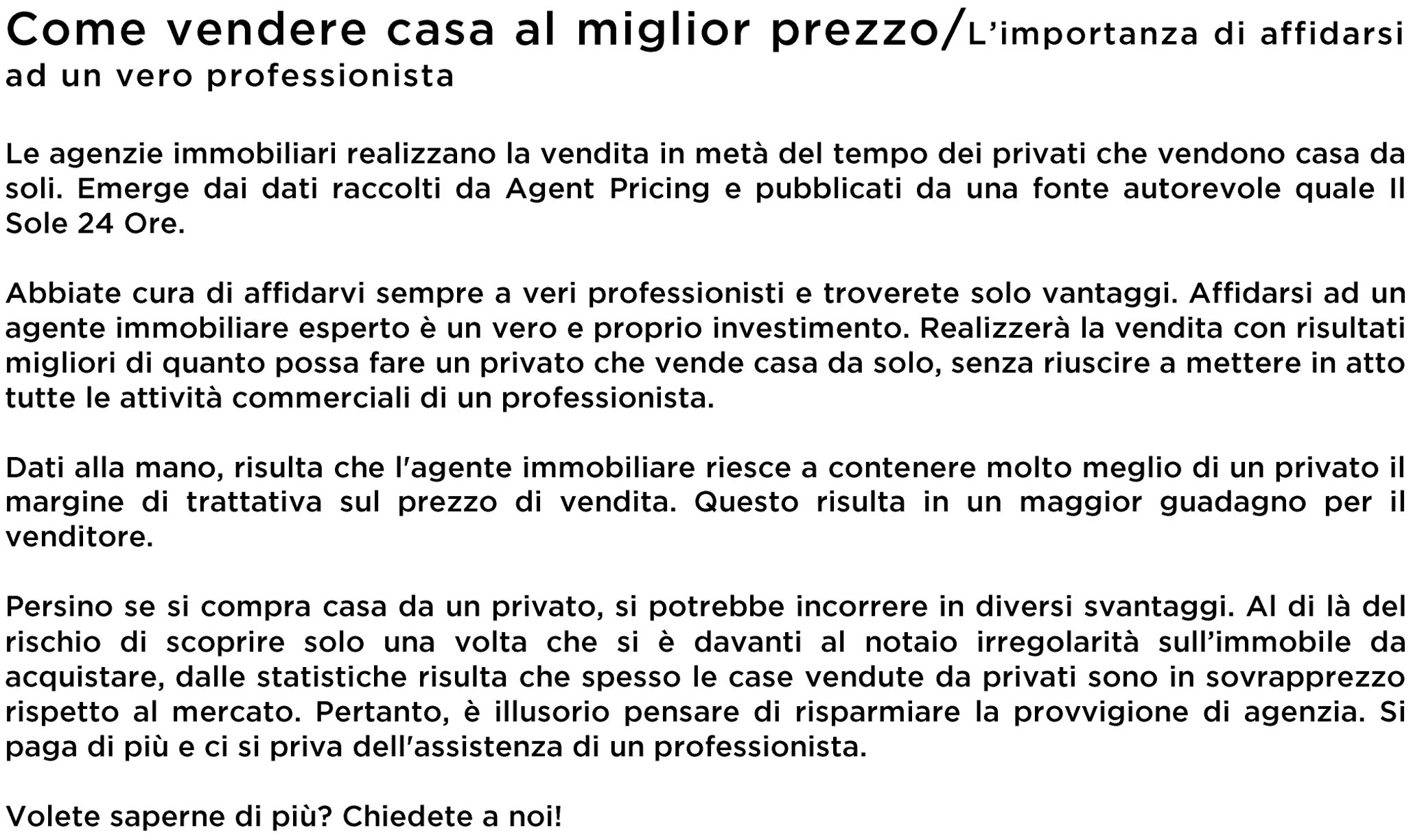 Come vendere casa al miglior prezzo