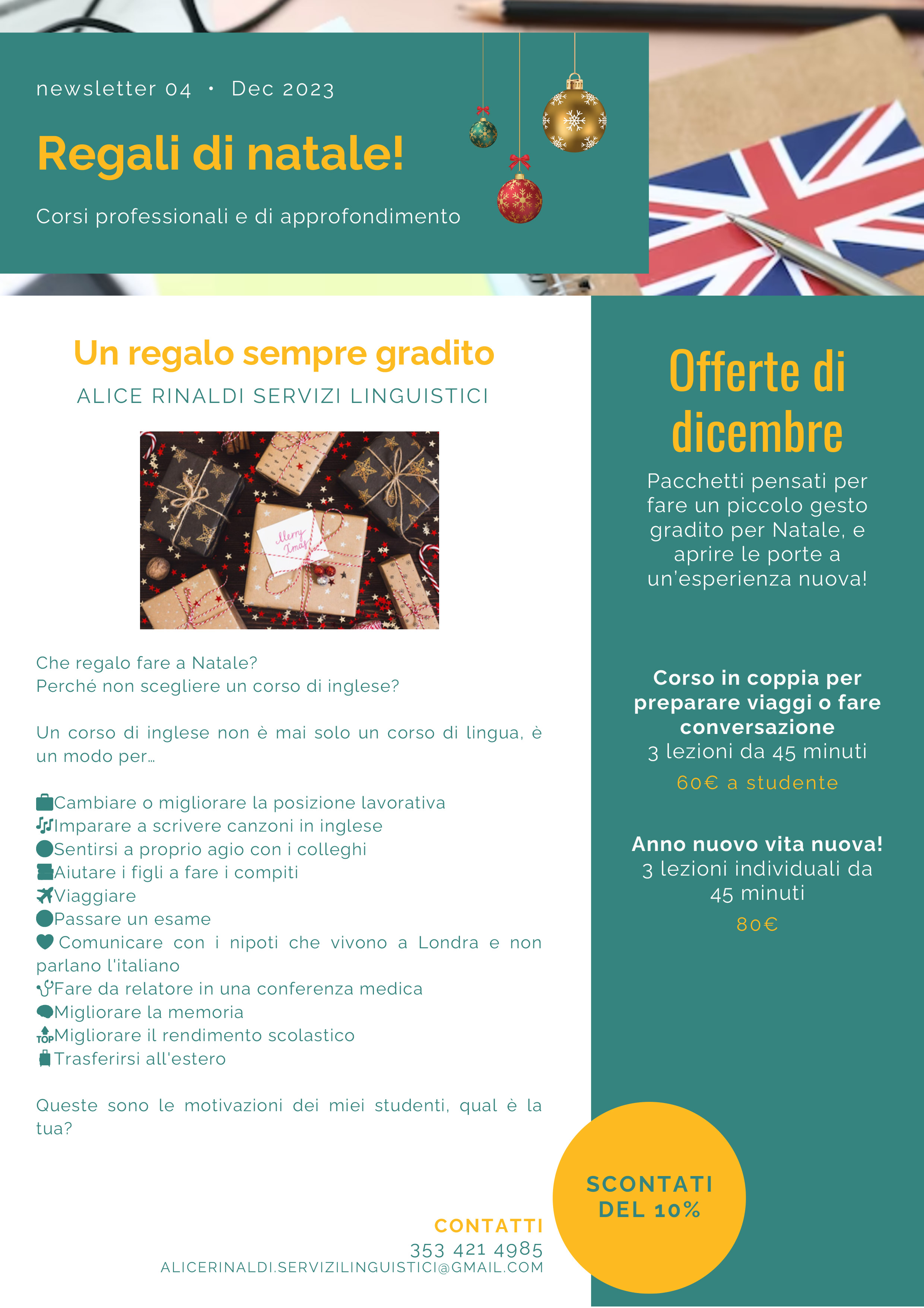 copertina Alice Rinaldi Servizi Linguistici