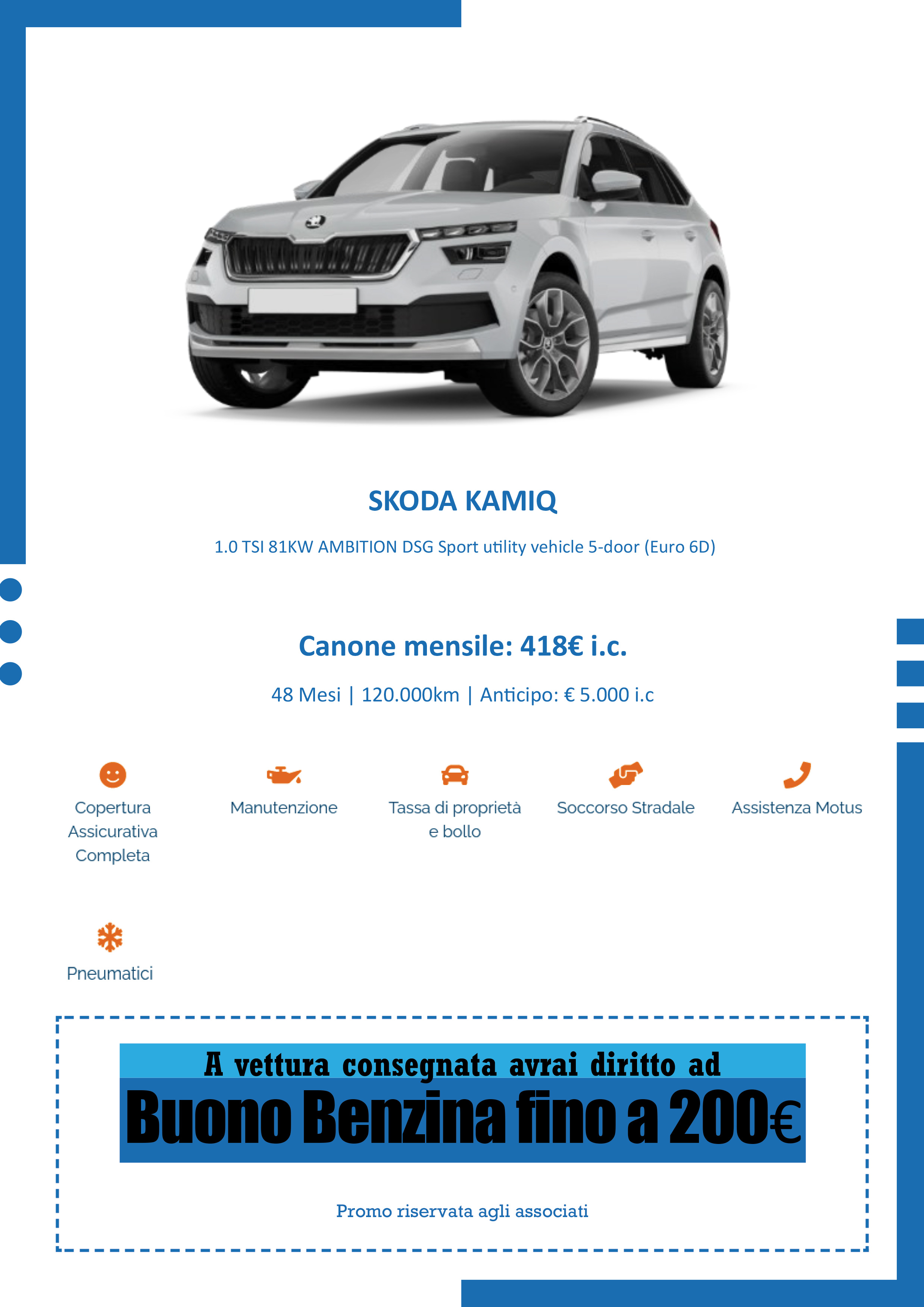 Locandina noleggio Skoda Kamiq