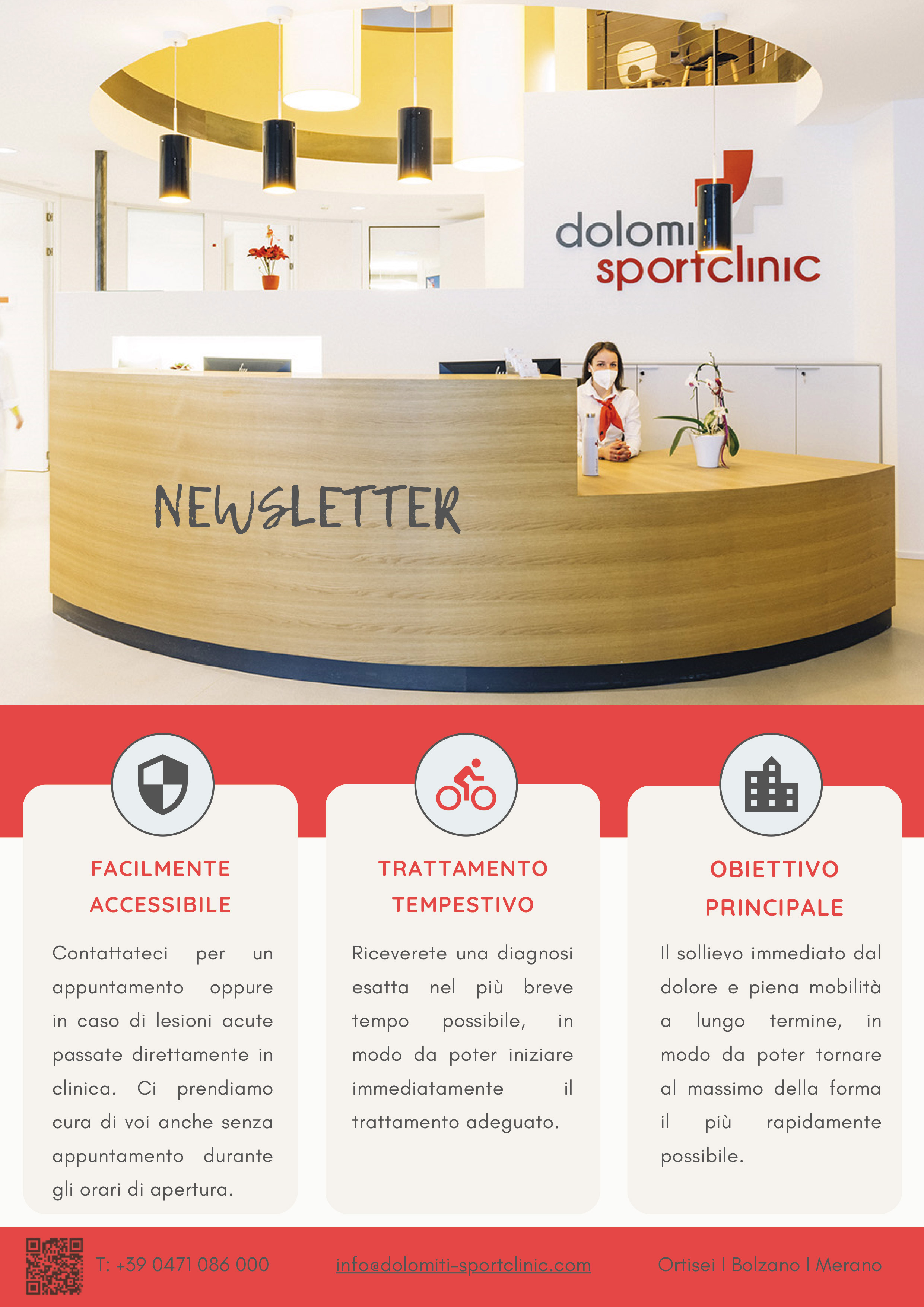 Locandina Dolomiti Sportclinic - Febbraio 2024
