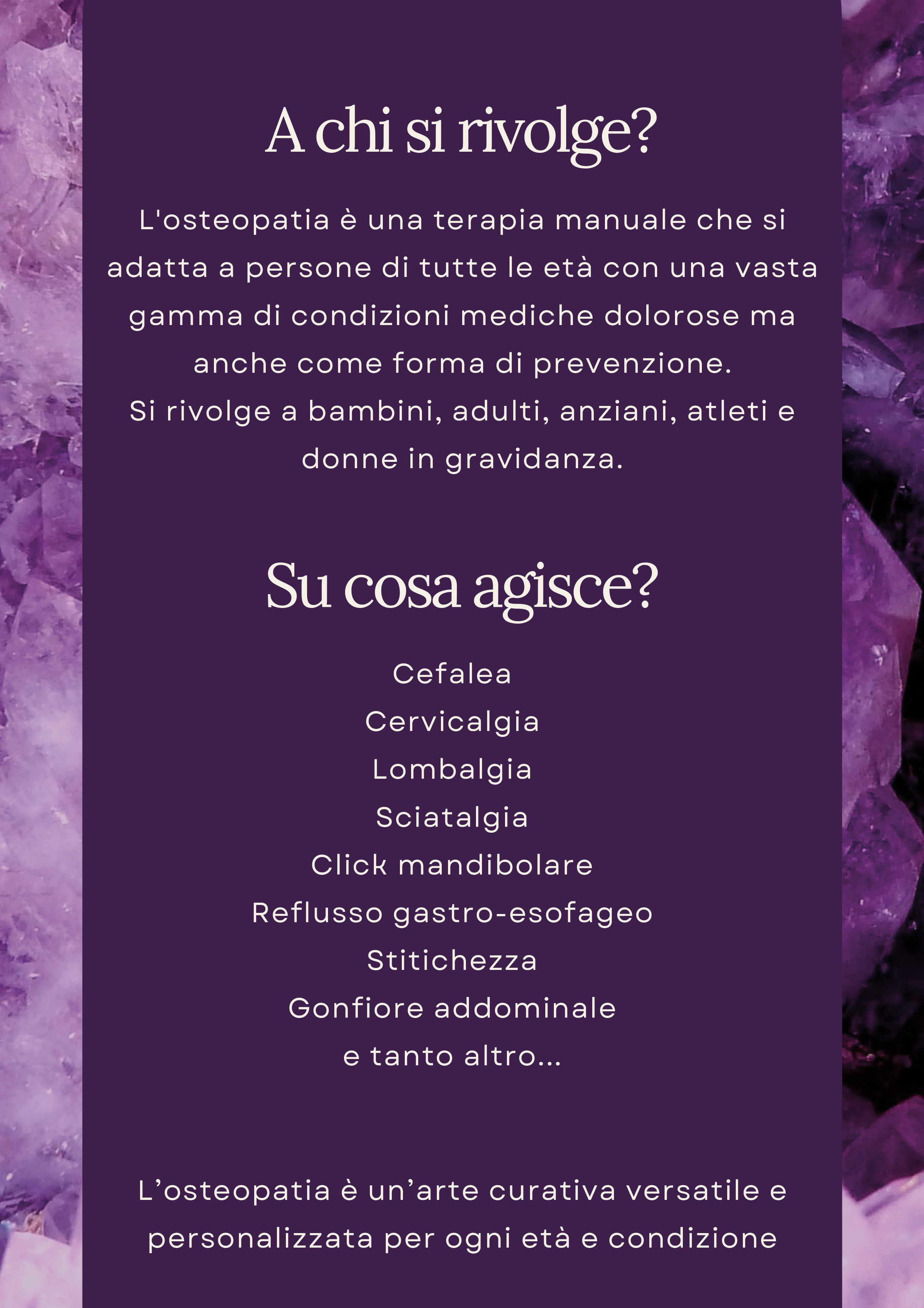 locandina spiegazione sull'osteopatia