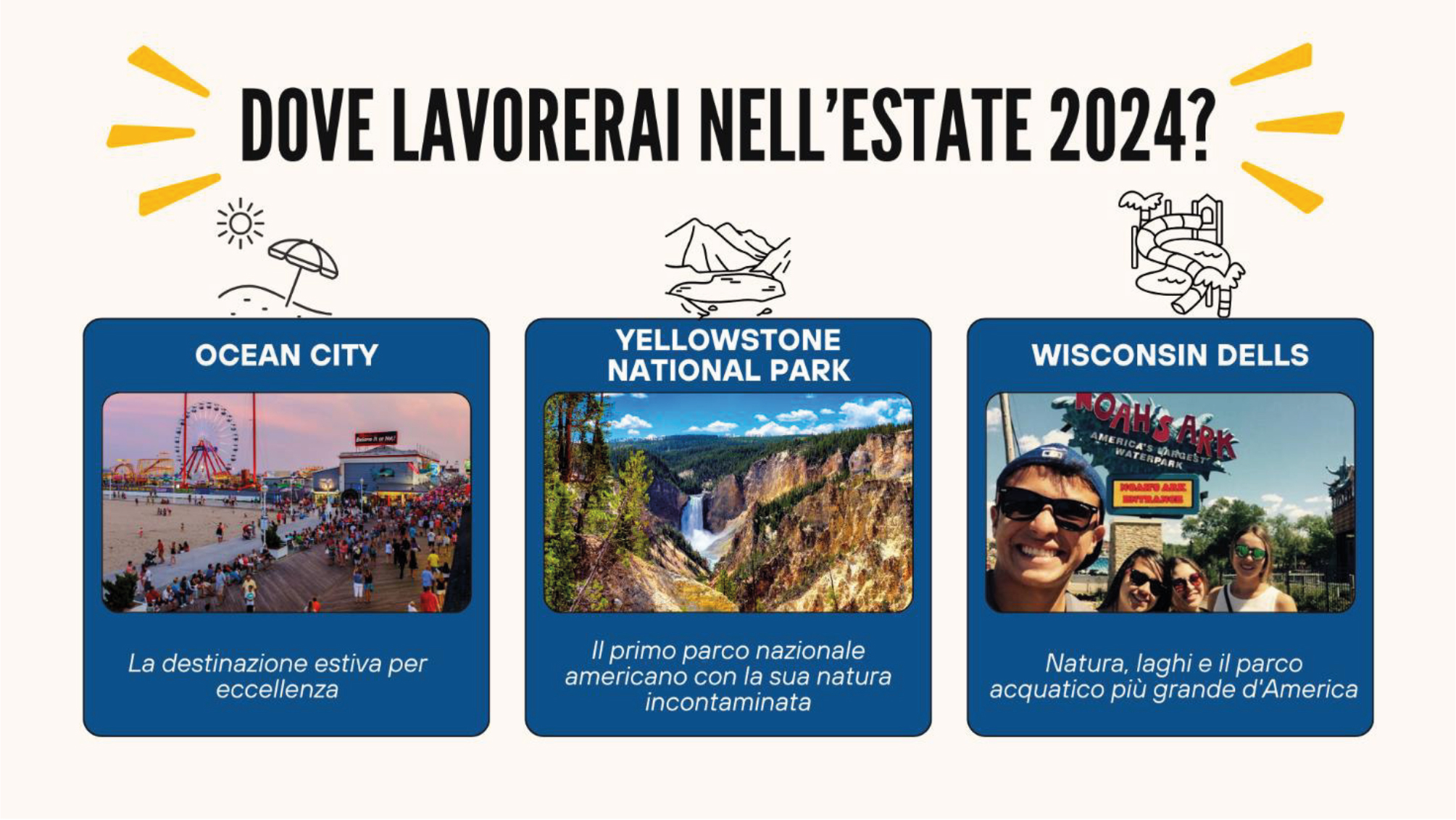 Work&Travel USA Ti piacerebbe immergerti nella cultura americana e lavorare negli Stati Uniti durante le tue vacanze estive?