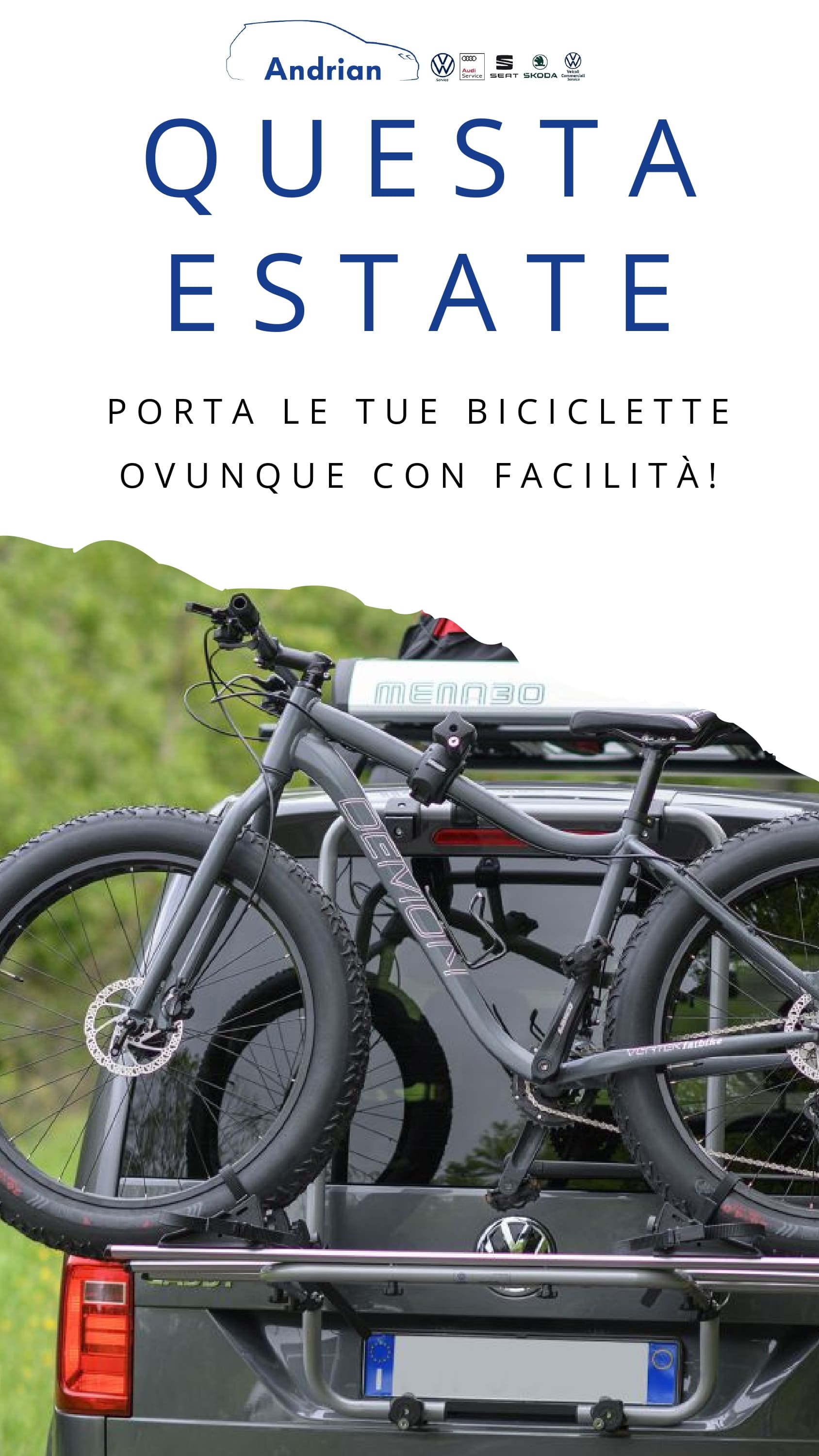Porta le tue biciclette ovunque con facilità