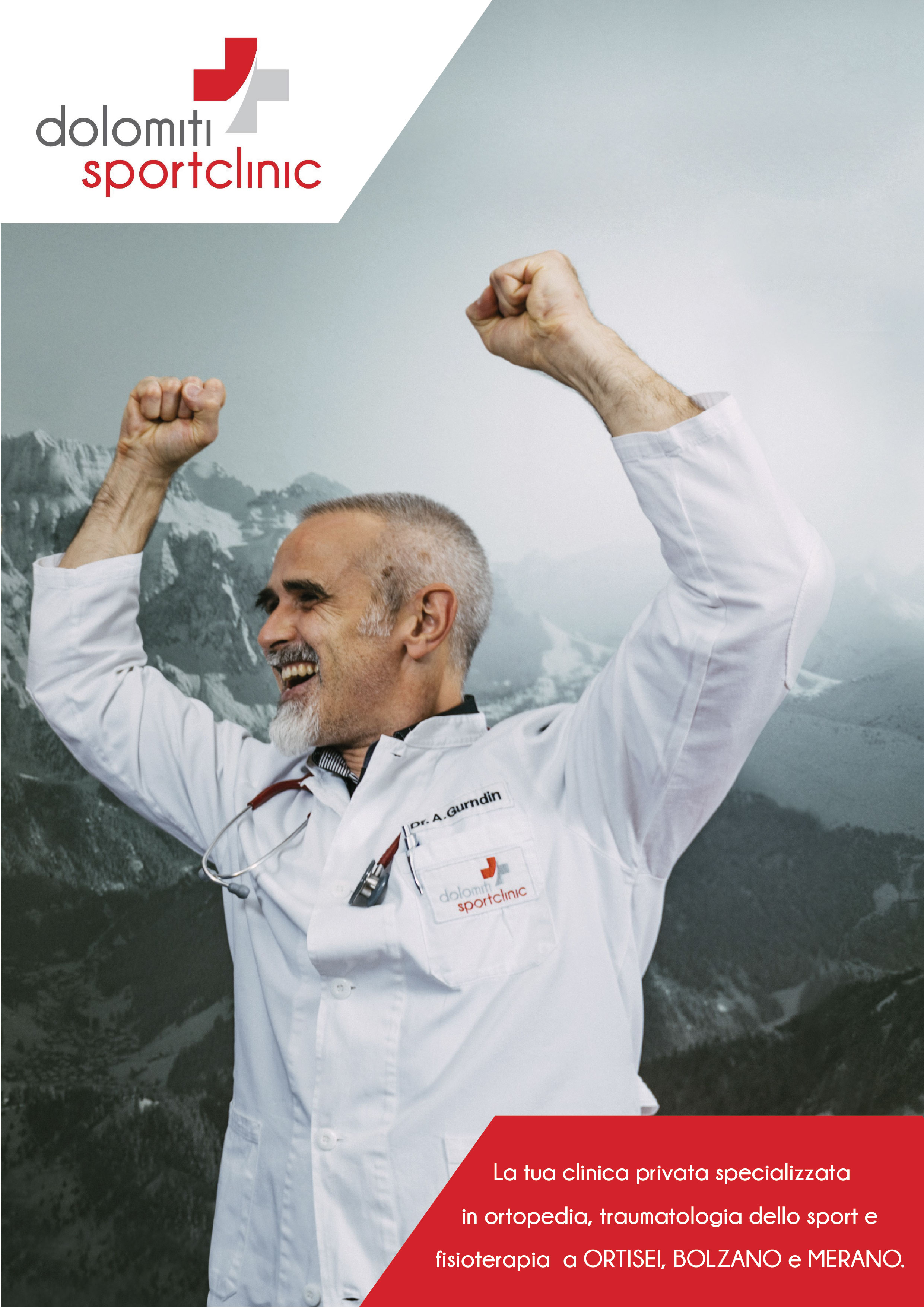 Dolomiti Sportclinic - La tua clinica privata specializzata in ortopedia, traumatologia dello sport e fisioterapia a ORTISEI, BOLZANO e MERANO.