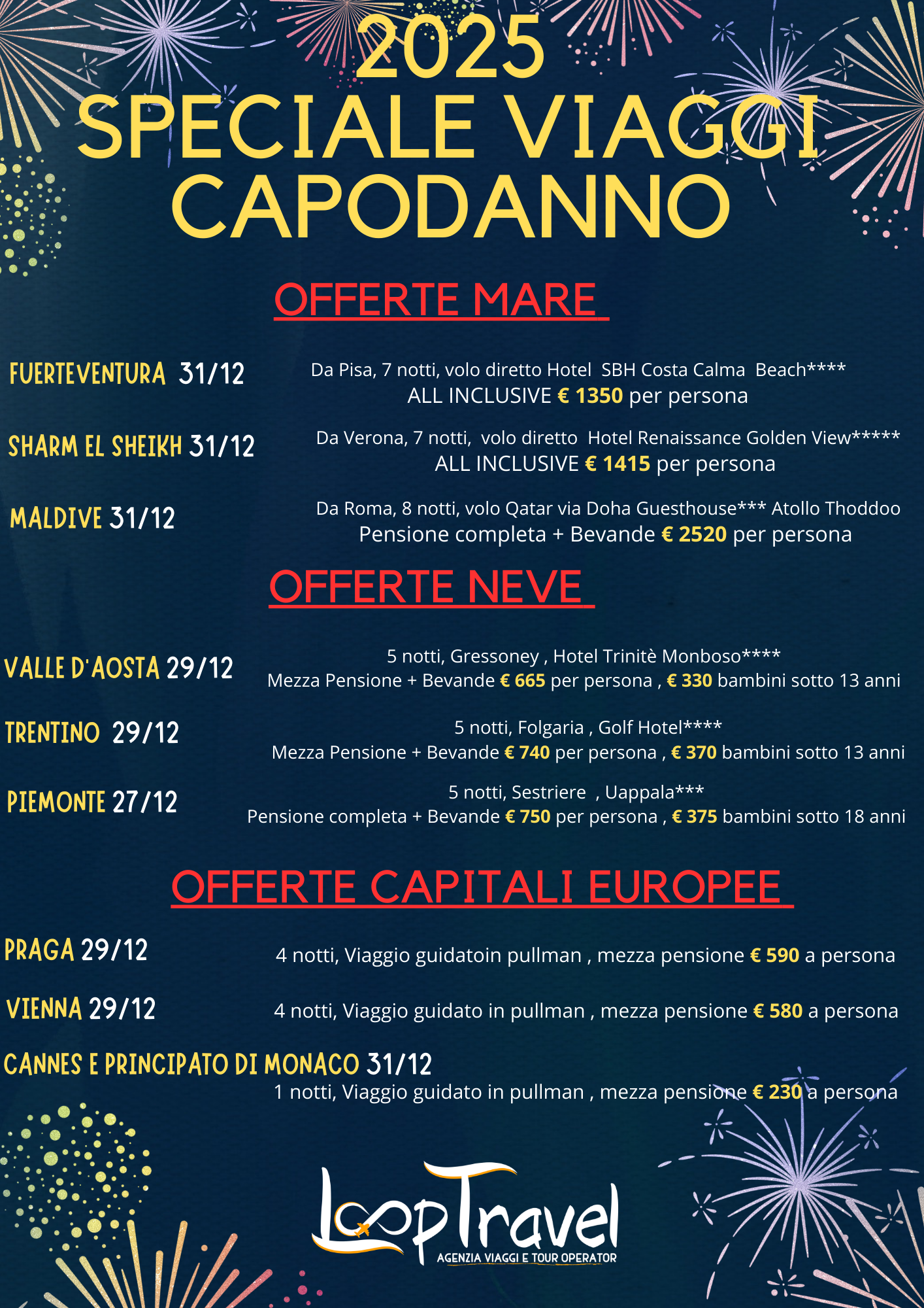 Programma viaggi Capodanno 2025
