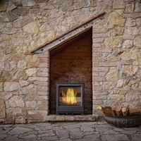 Stufa A Legna In Ghisa Moderna Certificata 4 Stelle 8 kW Ainhoa Fundicio