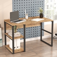 Scrivania Industrial Con Ripiani Laterali Rovere E Antracite Dexter