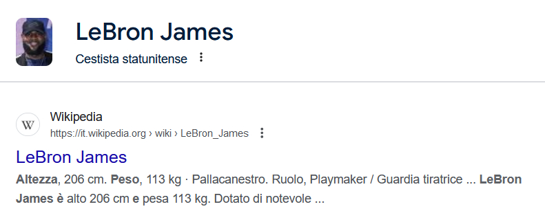ricerca lebron james