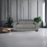 Divano letto in tessuto grigio