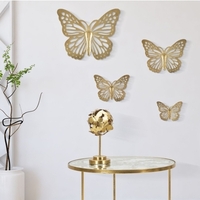 Set 4 farfalle da muro di diverse dimensioni Butterflies oro