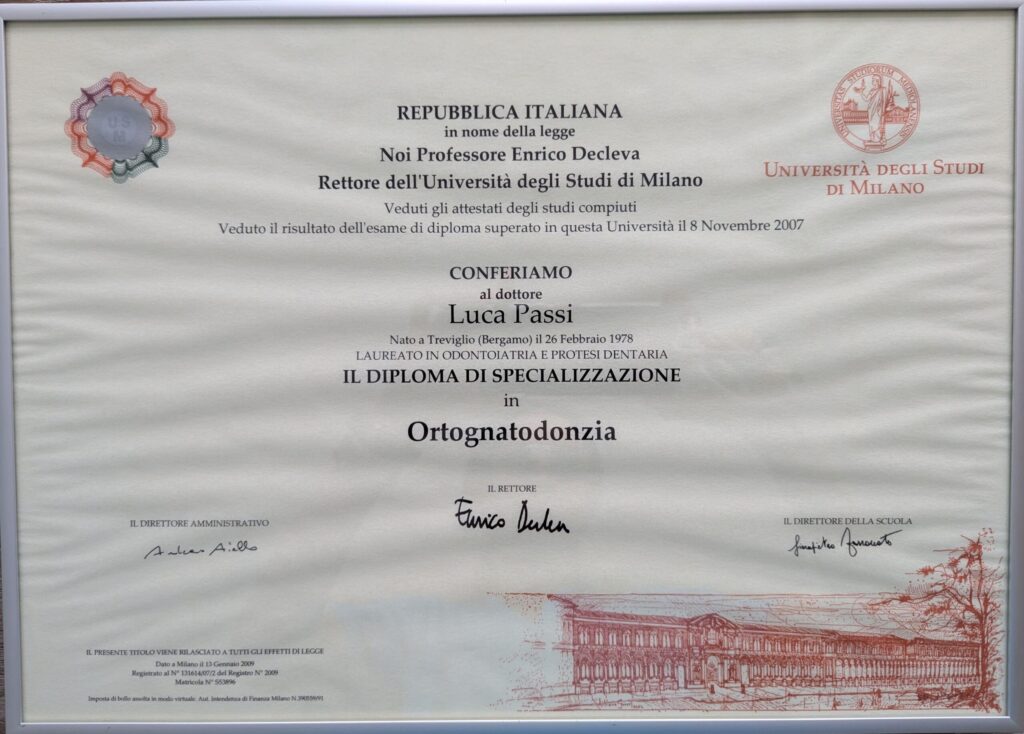 Dott. Luca Passi – Specialista in Ortodonzia