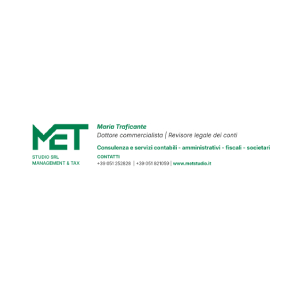 Met Studio Srl – Management & Tax | Maria Traficante Dottore commercialista e revisore legale dei conti